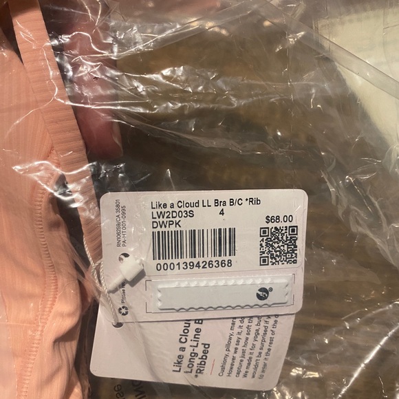 Lululemon Like a Cloud Ribbed Longline Bra Light Support, B/C Cup - Picture 6 of 8